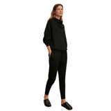 Varley 02. WOMENS APPAREL - WOMENS HOODIES|SWEATERS - WOMENS PO Q ZIP Women's Betsy Sweat BLACK