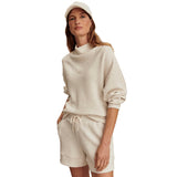 Varley 02. WOMENS APPAREL - WOMENS HOODIES|SWEATERS - WOMENS PO Q ZIP Women's Betsy Sweat IVORY MARL