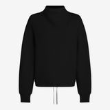 Varley 02. WOMENS APPAREL - WOMENS HOODIES|SWEATERS - WOMENS PO Q ZIP Women's Betsy Sweat BLACK