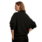 Varley 02. WOMENS APPAREL - WOMENS HOODIES|SWEATERS - WOMENS PO Q ZIP Women's Betsy Sweat BLACK