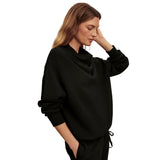 Varley 02. WOMENS APPAREL - WOMENS HOODIES|SWEATERS - WOMENS PO Q ZIP Women's Betsy Sweat BLACK
