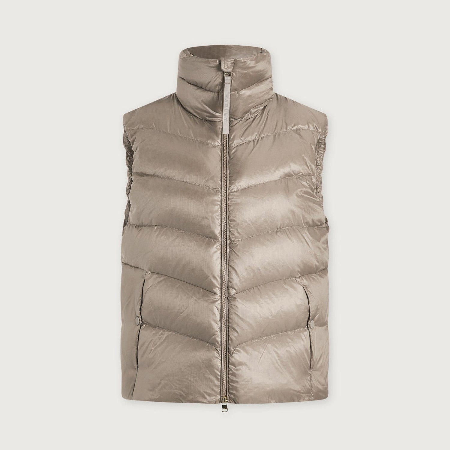 Varley 02. WOMENS APPAREL - WOMENS VEST - WOMENS VEST INSULATED Women's Bextor Lightweight Down Gilet SITA SIMPLY TAUPE