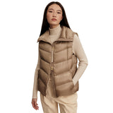 Varley 02. WOMENS APPAREL - WOMENS VEST - WOMENS VEST INSULATED Women's Bextor Lightweight Down Gilet SITA SIMPLY TAUPE