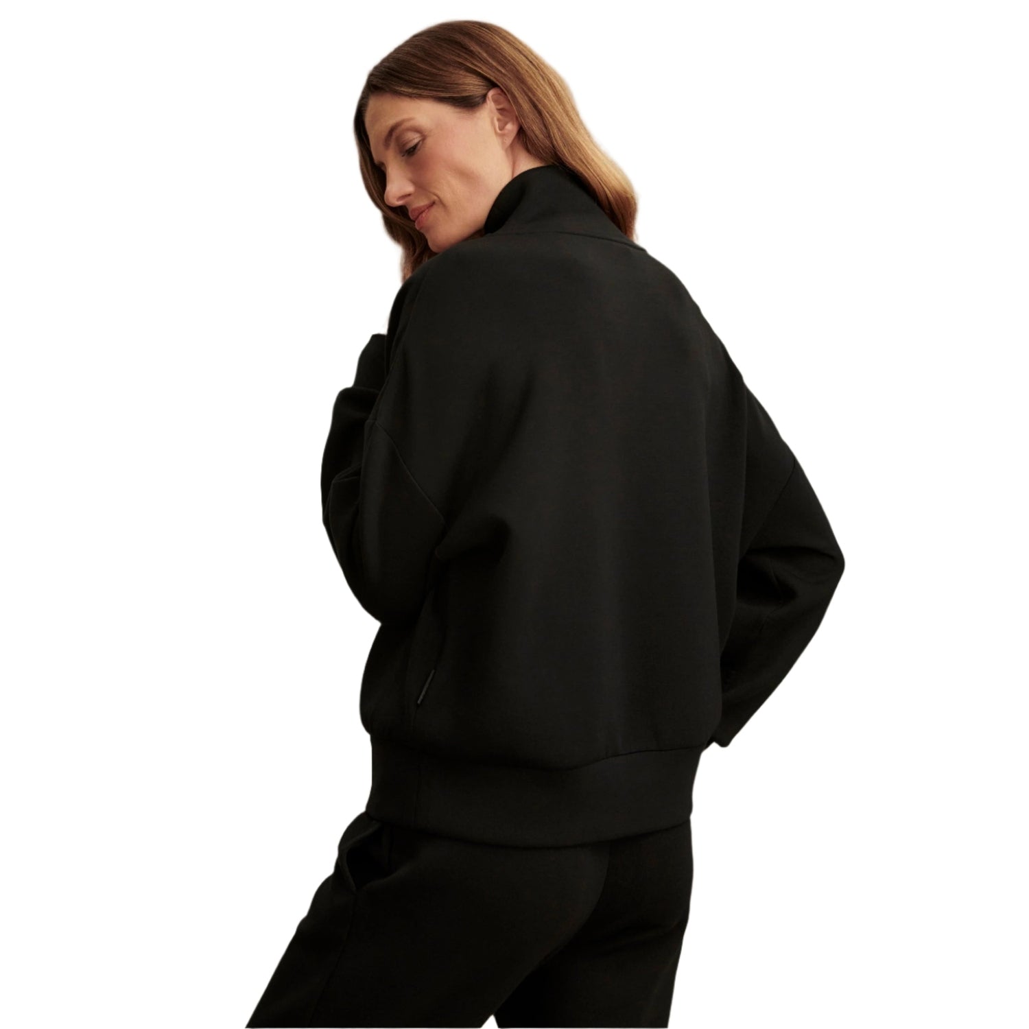 Varley 02. WOMENS APPAREL - WOMENS HOODIES|SWEATERS - WOMENS PO Q ZIP Women's Hawley Half Zip Sweat BLCK BLACK