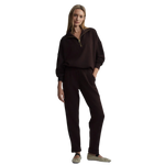 VARLEY 02. WOMENS APPAREL - WOMENS HOODIES|SWEATERS - WOMENS PO Q ZIP Women's Hawley Half Zip Sweat COBE COFFEE BEAN