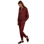 Varley 02. WOMENS APPAREL - WOMENS HOODIES|SWEATERS - WOMENS PO Q ZIP Women's Hawley Half Zip Sweat NEMA NEW MAROON