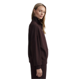 VARLEY 02. WOMENS APPAREL - WOMENS HOODIES|SWEATERS - WOMENS PO Q ZIP Women's Hawley Half Zip Sweat COBE COFFEE BEAN