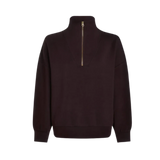 VARLEY 02. WOMENS APPAREL - WOMENS HOODIES|SWEATERS - WOMENS PO Q ZIP Women's Hawley Half Zip Sweat COBE COFFEE BEAN