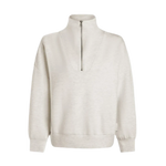 VARLEY 02. WOMENS APPAREL - WOMENS HOODIES|SWEATERS - WOMENS PO Q ZIP Women's Hawley Half Zip Sweat IVORY MARL