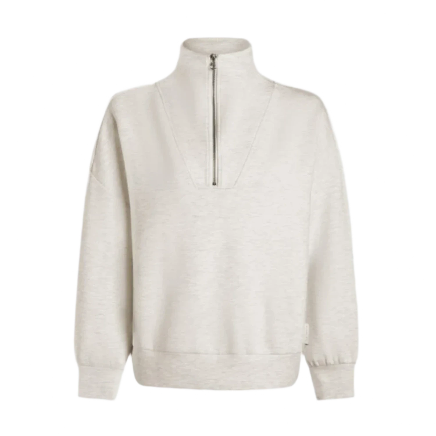 VARLEY 02. WOMENS APPAREL - WOMENS HOODIES|SWEATERS - WOMENS PO Q ZIP Women's Hawley Half Zip Sweat IVORY MARL