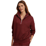 Varley 02. WOMENS APPAREL - WOMENS HOODIES|SWEATERS - WOMENS PO Q ZIP Women's Hawley Half Zip Sweat NEMA NEW MAROON