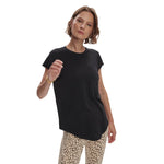 VARLEY 02. WOMENS APPAREL - WOMENS SS SHIRTS - WOMENS SS CASUAL Women's Jade Seamless Tee BLACK