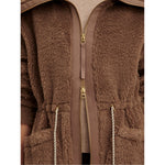 Varley 02. WOMENS APPAREL - WOMENS JACKETS - WOMENS JACKETS INSULATED Women's Logan Sherpa Coat ASTA ASH TAUPE