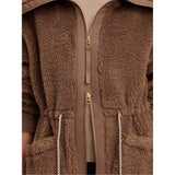 Varley 02. WOMENS APPAREL - WOMENS JACKETS - WOMENS JACKETS INSULATED Women's Logan Sherpa Coat ASTA ASH TAUPE