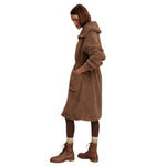 Varley 02. WOMENS APPAREL - WOMENS JACKETS - WOMENS JACKETS INSULATED Women's Logan Sherpa Coat ASTA ASH TAUPE