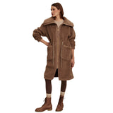 Varley 02. WOMENS APPAREL - WOMENS JACKETS - WOMENS JACKETS INSULATED Women's Logan Sherpa Coat ASTA ASH TAUPE