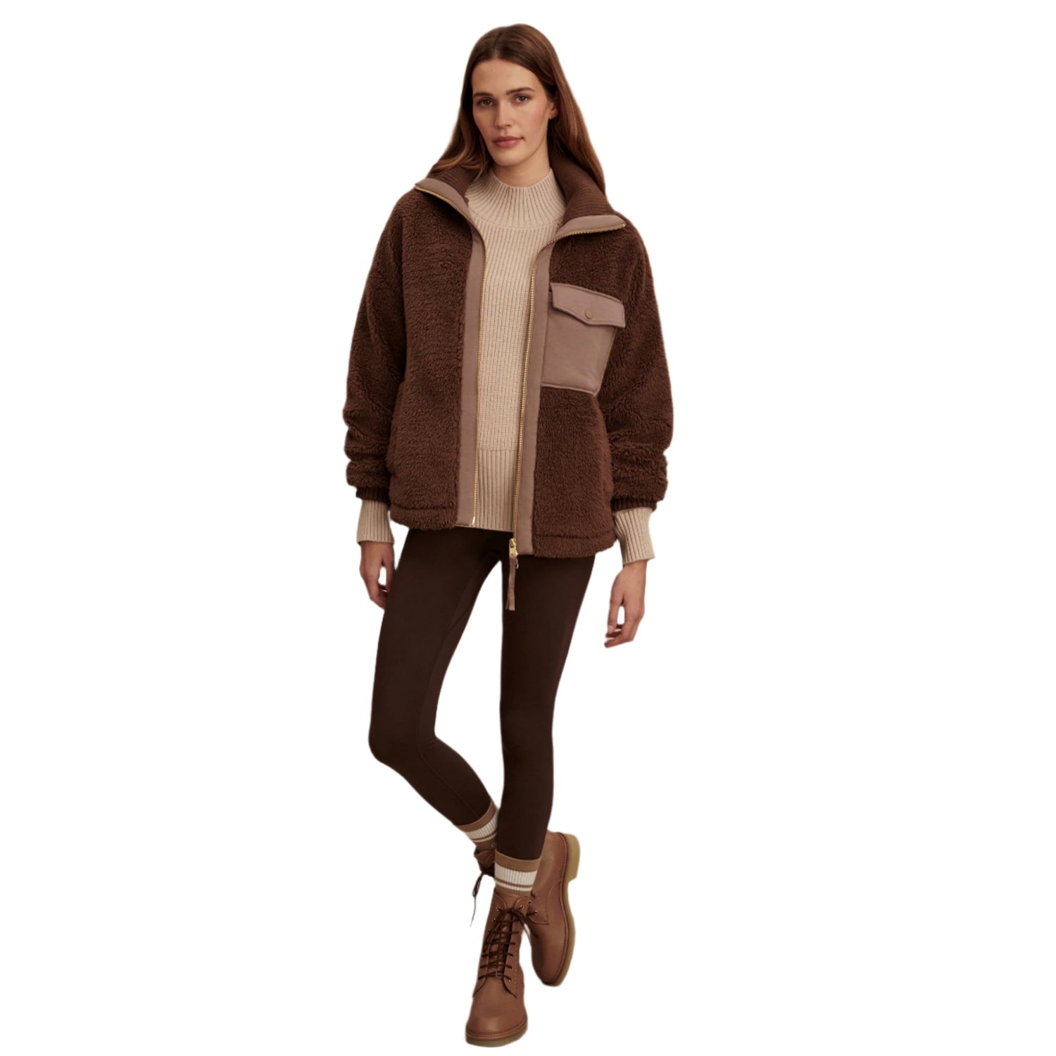 Varley 02. WOMENS APPAREL - WOMENS JACKETS - WOMENS JACKETS INSULATED Women's Lowell Sherpa Jacket CARA CARAFE