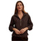 Varley 02. WOMENS APPAREL - WOMENS HOODIES|SWEATERS - WOMENS PO Q ZIP Women's Milano Half Zip Sweat COBE COFFEE BEAN