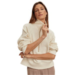 Varley 02. WOMENS APPAREL - WOMENS HOODIES|SWEATERS - WOMENS PO Q ZIP Women's Milano Half Zip Sweat IVOR IVORY