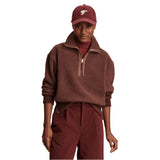 Varley 02. WOMENS APPAREL - WOMENS HOODIES|SWEATERS - WOMENS PO Q ZIP Women's Roselle Half Zip Fleece DEMA DEEP MAHOGANY