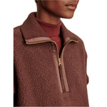 Varley 02. WOMENS APPAREL - WOMENS HOODIES|SWEATERS - WOMENS PO Q ZIP Women's Roselle Half Zip Fleece DEMA DEEP MAHOGANY