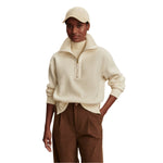 Varley 02. WOMENS APPAREL - WOMENS HOODIES|SWEATERS - WOMENS PO Q ZIP Women's Roselle Half Zip Fleece EGRT EGRET