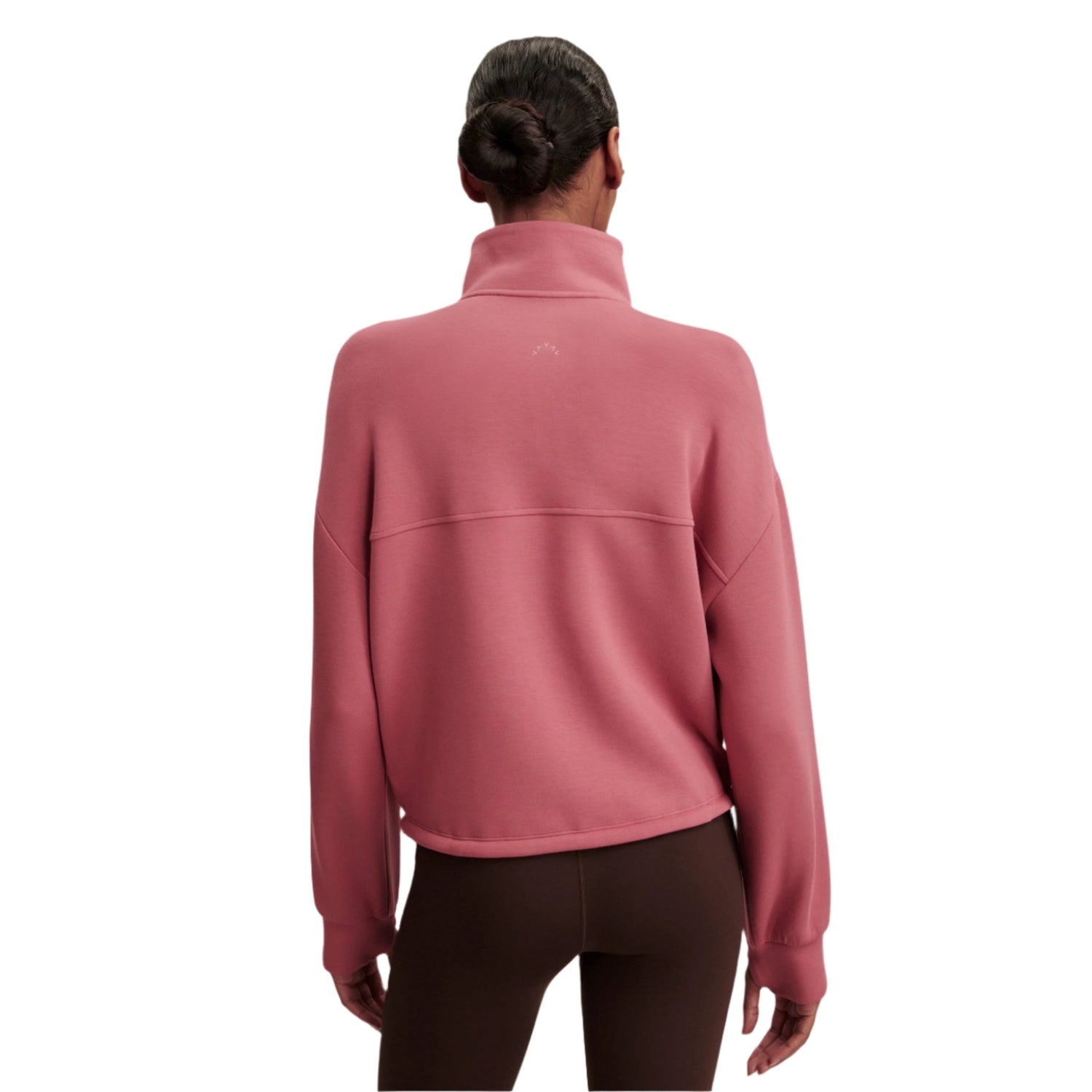 Varley 02. WOMENS APPAREL - WOMENS HOODIES|SWEATERS - WOMENS PO Q ZIP Women's Sian Cropped Half Zip Midlayer MAWO MAUVEWOOD