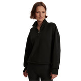 Varley 02. WOMENS APPAREL - WOMENS HOODIES|SWEATERS - WOMENS PO Q ZIP Women's Sian Cropped Half Zip Midlayer BLCK BLACK