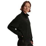 Varley 02. WOMENS APPAREL - WOMENS HOODIES|SWEATERS - WOMENS PO Q ZIP Women's Sian Cropped Half Zip Midlayer BLCK BLACK