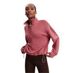 Varley 02. WOMENS APPAREL - WOMENS HOODIES|SWEATERS - WOMENS PO Q ZIP Women's Sian Cropped Half Zip Midlayer MAWO MAUVEWOOD