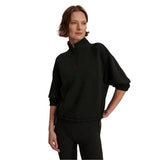 Varley 02. WOMENS APPAREL - WOMENS HOODIES|SWEATERS - WOMENS PO Q ZIP Women's Sian Cropped Half Zip Midlayer BLCK BLACK