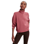 Varley 02. WOMENS APPAREL - WOMENS HOODIES|SWEATERS - WOMENS PO Q ZIP Women's Sian Cropped Half Zip Midlayer MAWO MAUVEWOOD