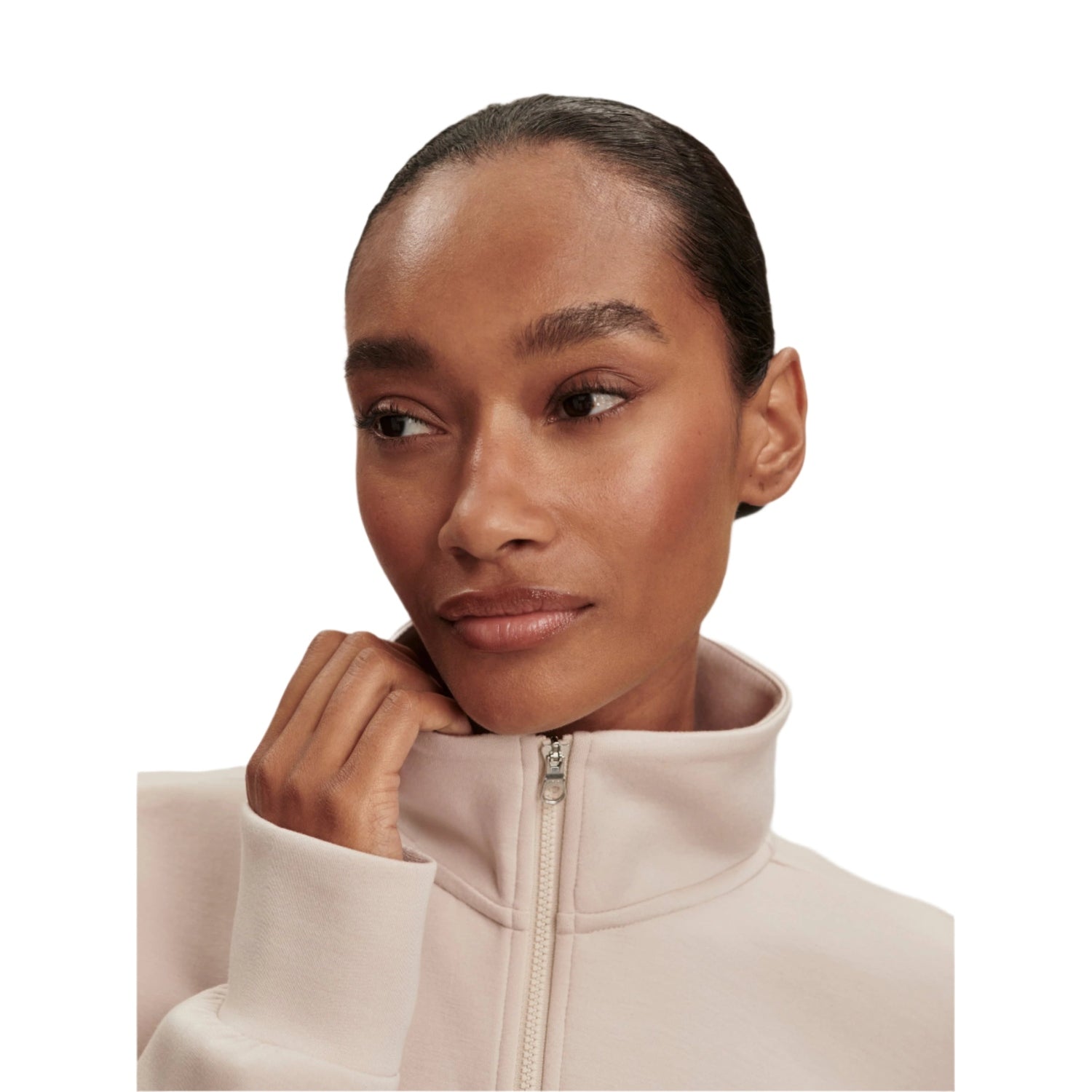 Varley 02. WOMENS APPAREL - WOMENS HOODIES|SWEATERS - WOMENS PO Q ZIP Women's Sian Cropped Half Zip Midlayer SIGR SILVER GREY