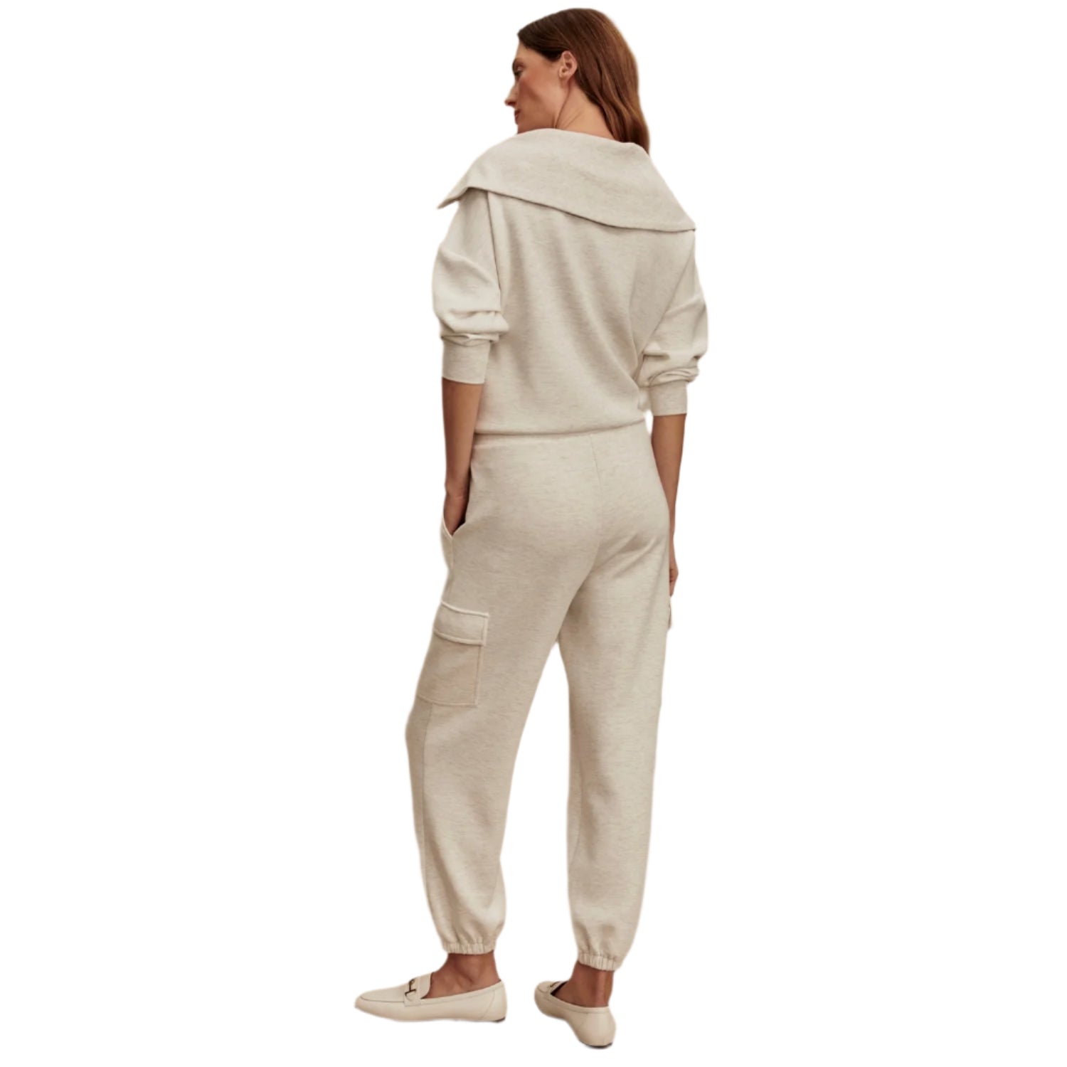 Varley 02. WOMENS APPAREL - WOMENS PANTS - WOMENS PANTS LOUNGE Women's The Cargo Pant 25" IVORY MARL