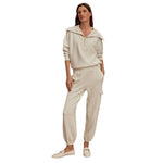 Varley 02. WOMENS APPAREL - WOMENS PANTS - WOMENS PANTS LOUNGE Women's The Cargo Pant 25" IVORY MARL
