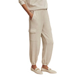 Varley 02. WOMENS APPAREL - WOMENS PANTS - WOMENS PANTS LOUNGE Women's The Cargo Pant 25" IVORY MARL