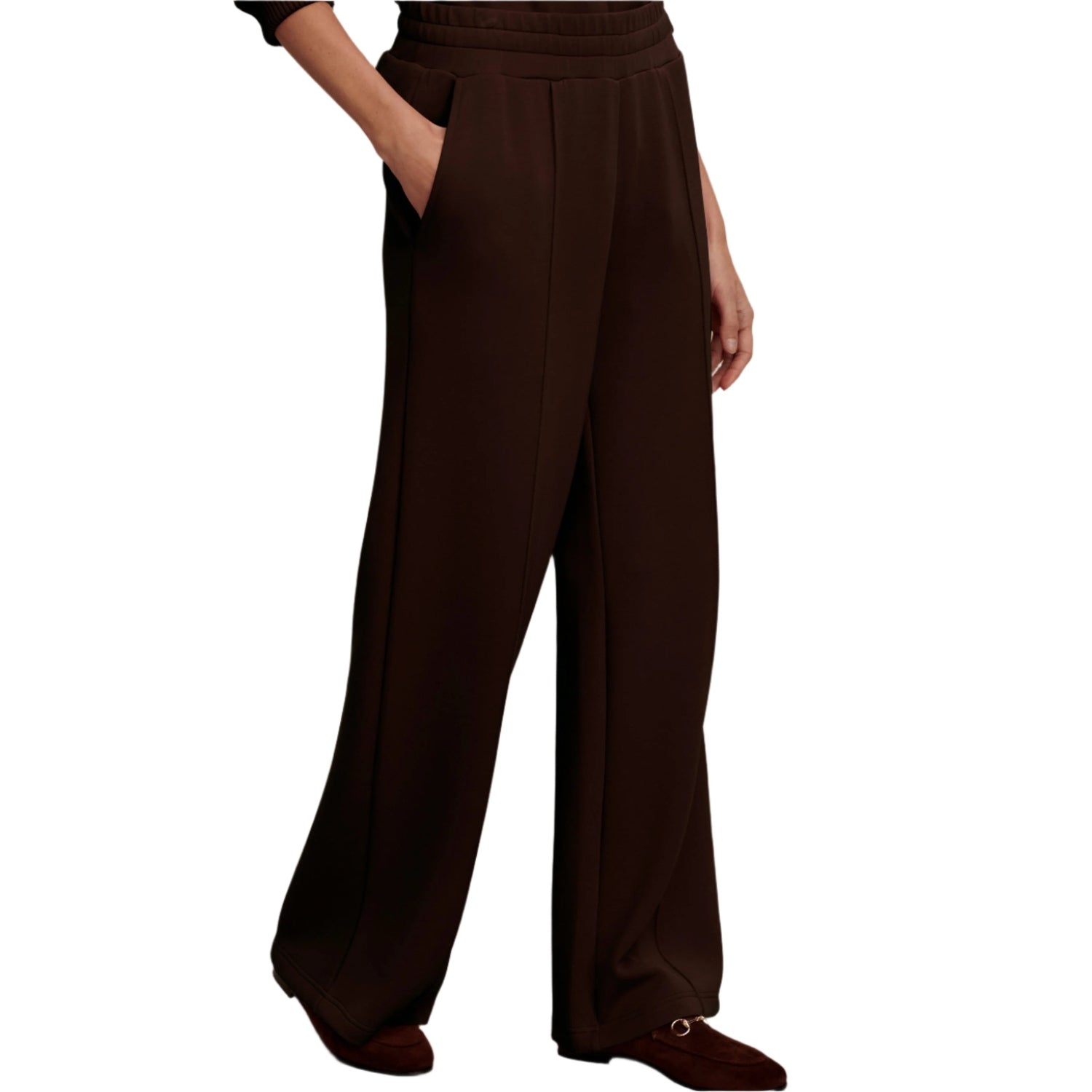 Varley 02. WOMENS APPAREL - WOMENS PANTS - WOMENS PANTS LOUNGE Women's The Wide Leg Pant 28" COBE COFFEE BEAN