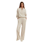 Varley 02. WOMENS APPAREL - WOMENS PANTS - WOMENS PANTS LOUNGE Women's The Wide Leg Pant 28" IVML IVORY MARL