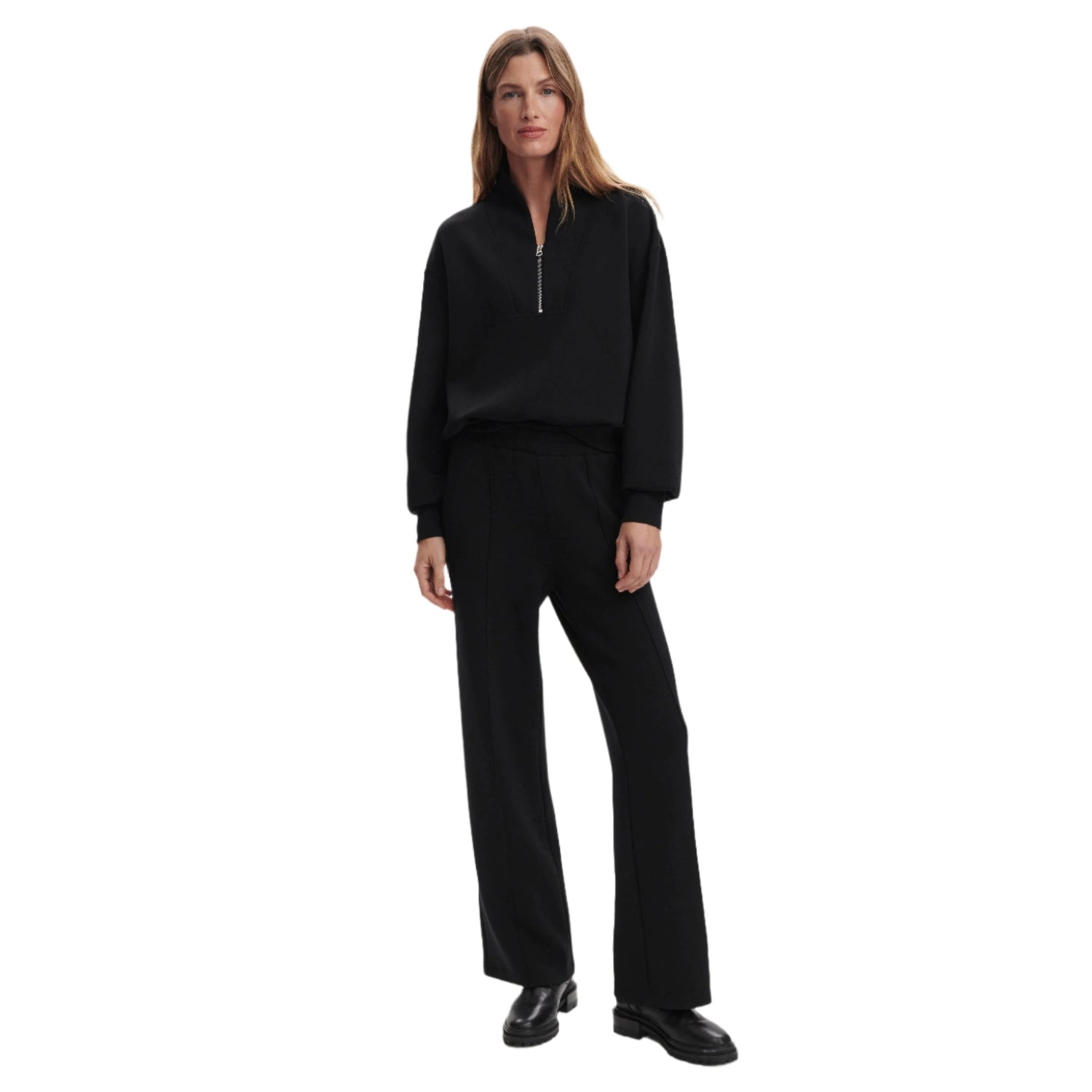 Varley 02. WOMENS APPAREL - WOMENS PANTS - WOMENS PANTS LOUNGE Women's The Wide Leg Pant 28" BLCK BLACK
