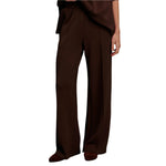 Varley 02. WOMENS APPAREL - WOMENS PANTS - WOMENS PANTS LOUNGE Women's The Wide Leg Pant 28" COBE COFFEE BEAN