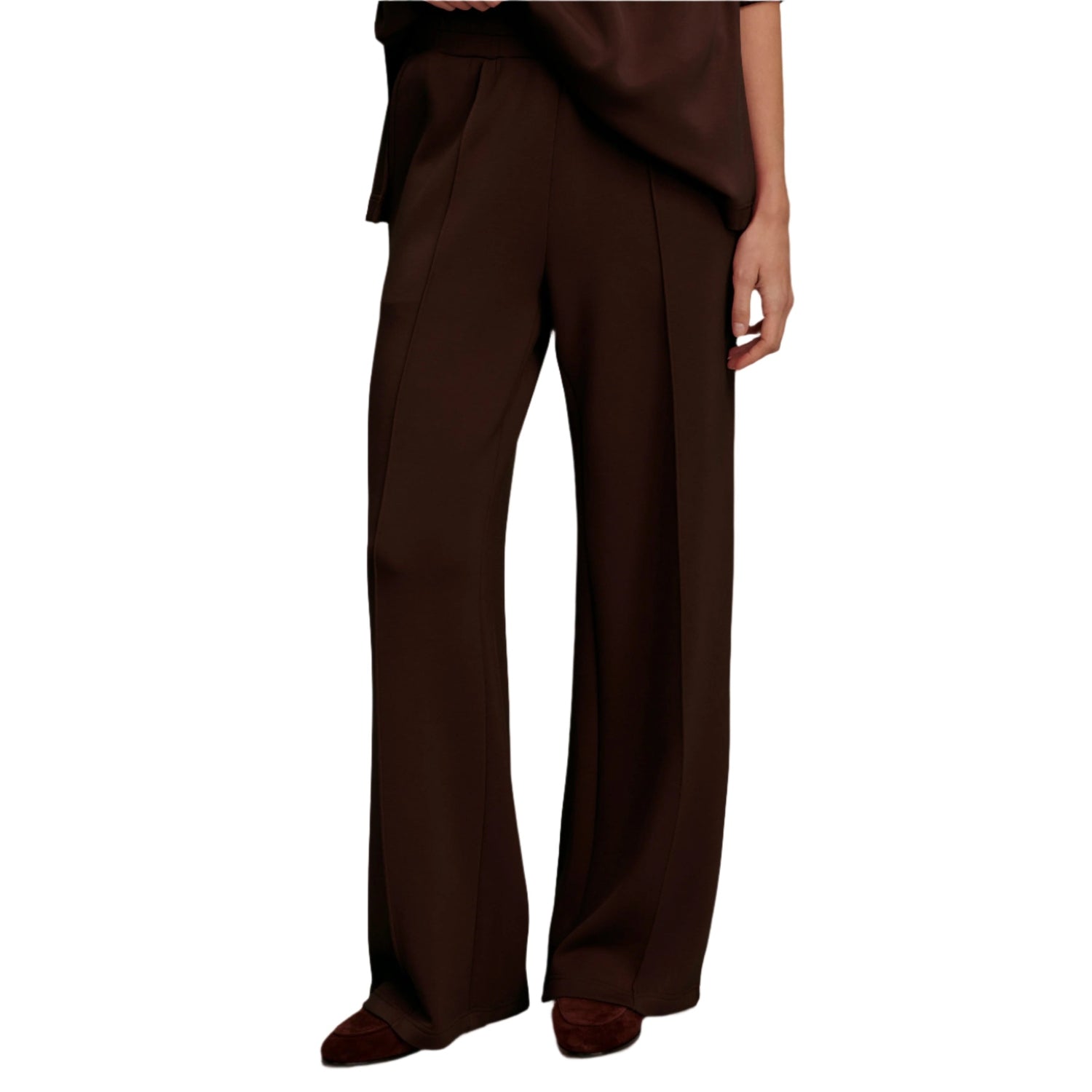 Varley 02. WOMENS APPAREL - WOMENS PANTS - WOMENS PANTS LOUNGE Women's The Wide Leg Pant 28" COBE COFFEE BEAN