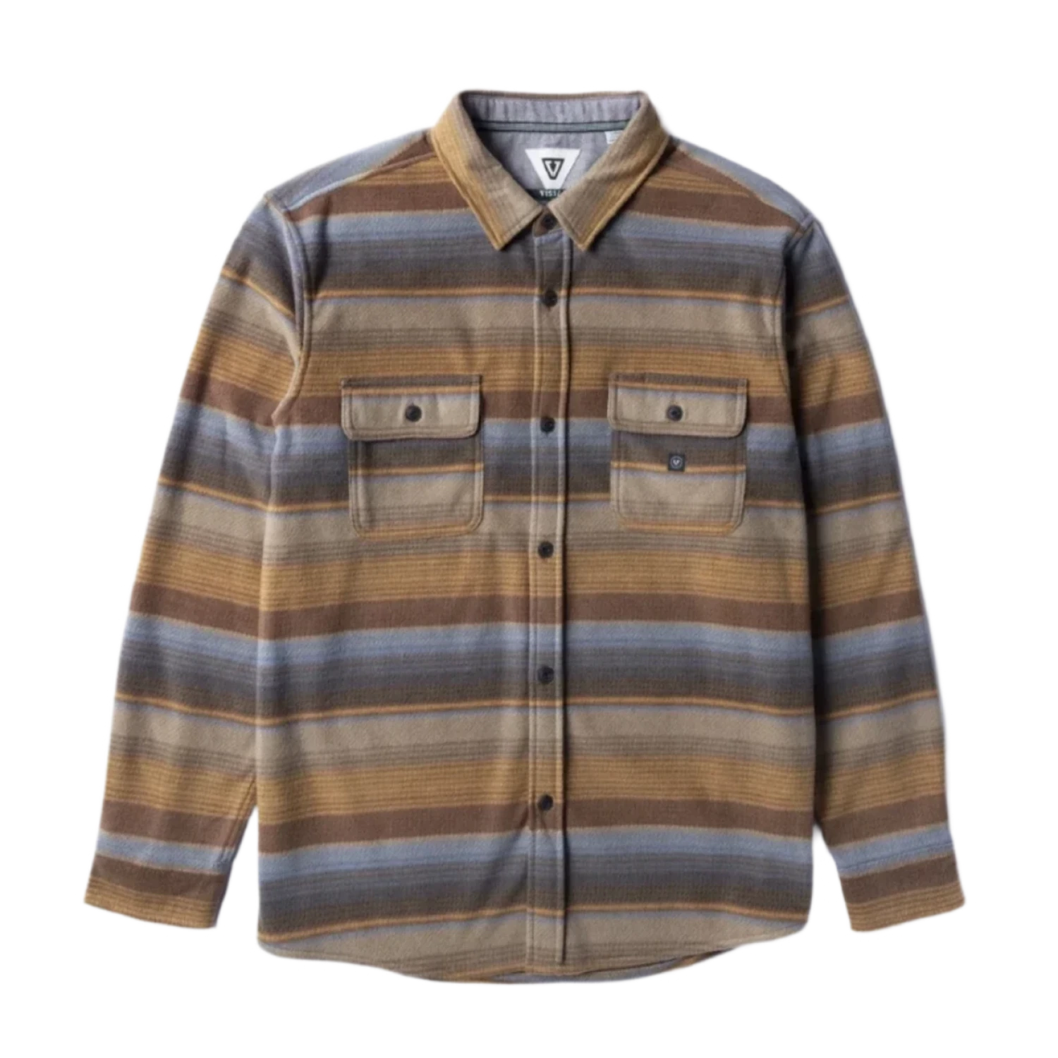 Vissla 01. MENS APPAREL - MENS LS SHIRTS - MENS LS BUTTON UP Men's Eco-zy Long Sleeve Polar Flannel KHA KHAKI