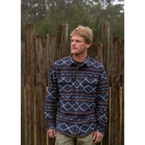 Vissla 01. MENS APPAREL - MENS LS SHIRTS - MENS LS BUTTON UP Men's Eco-zy Long Sleeve Polar Flannel DNL DARK NAVAL