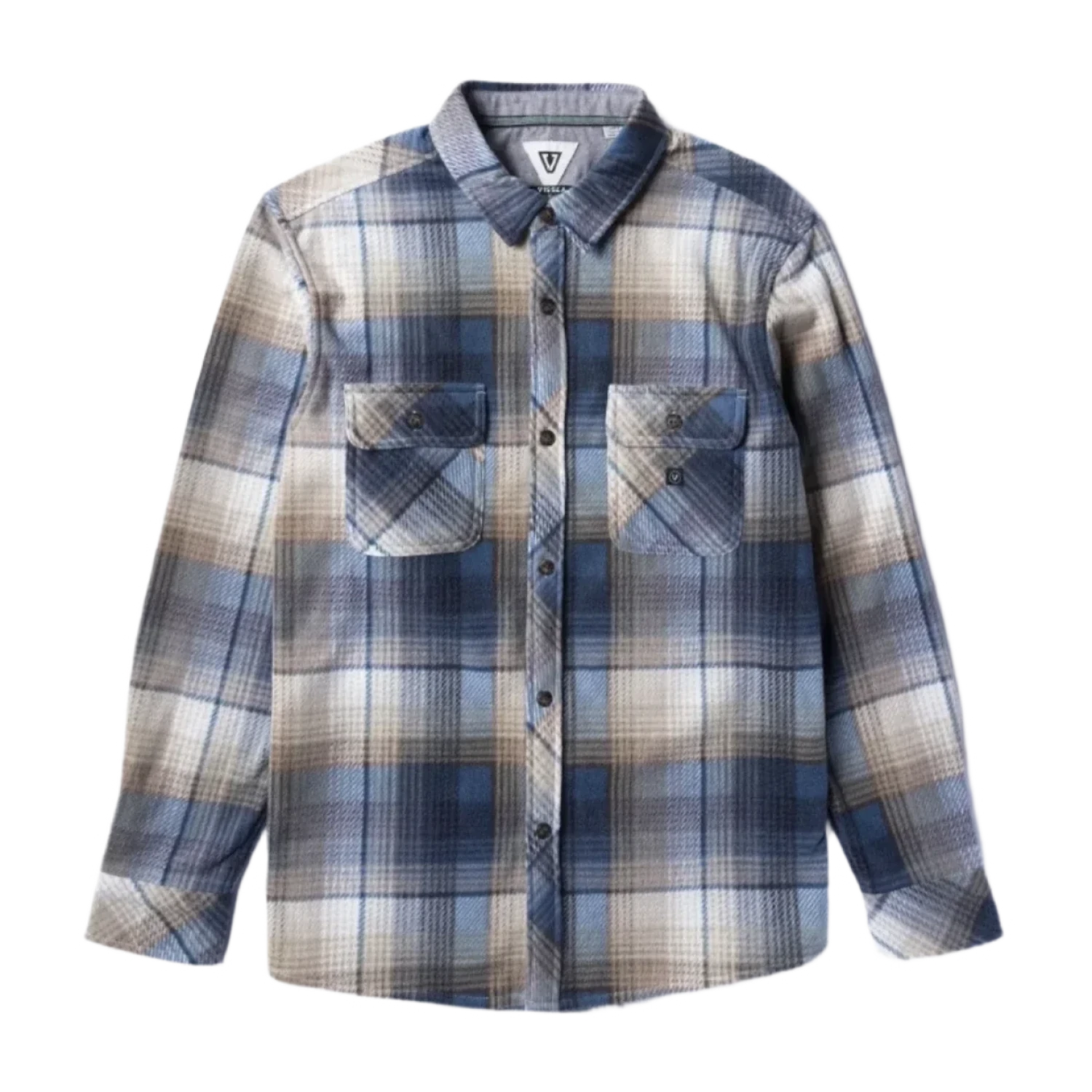 Vissla 01. MENS APPAREL - MENS LS SHIRTS - MENS LS BUTTON UP Men's Eco-zy Long Sleeve Polar Flannel SEA SEA WATER