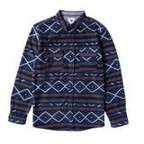 Vissla 01. MENS APPAREL - MENS LS SHIRTS - MENS LS BUTTON UP Men's Eco-zy Long Sleeve Polar Flannel DNL DARK NAVAL