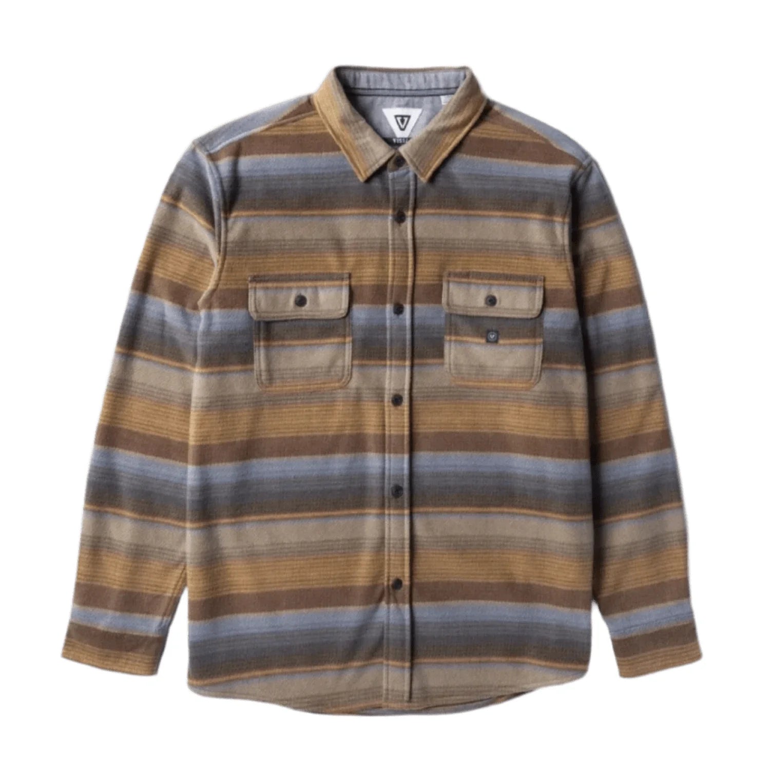 Vissla 01. MENS APPAREL - MENS LS SHIRTS - MENS LS BUTTON UP Men's Eco-zy Long Sleeve Polar Flannel KHA KHAKI