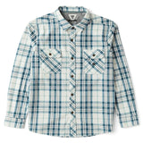 Vissla 01. MENS APPAREL - MENS LS SHIRTS - MENS LS BUTTON UP Men's Eco-zy Long Sleeve Polar Flannel VWT VINTAGE WHITE