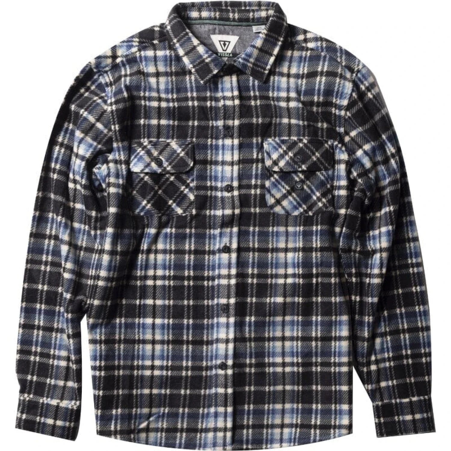 Vissla 01. MENS APPAREL - MENS LS SHIRTS - MENS LS BUTTON UP Men's Eco-zy Long Sleeve Polar Flannel STL-STEEL