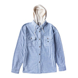 Vissla 01. MENS APPAREL - MENS JACKETS - MENS JACKETS CASUAL Men's Eco-zy Shirt Jacket FDN FADED DENIM