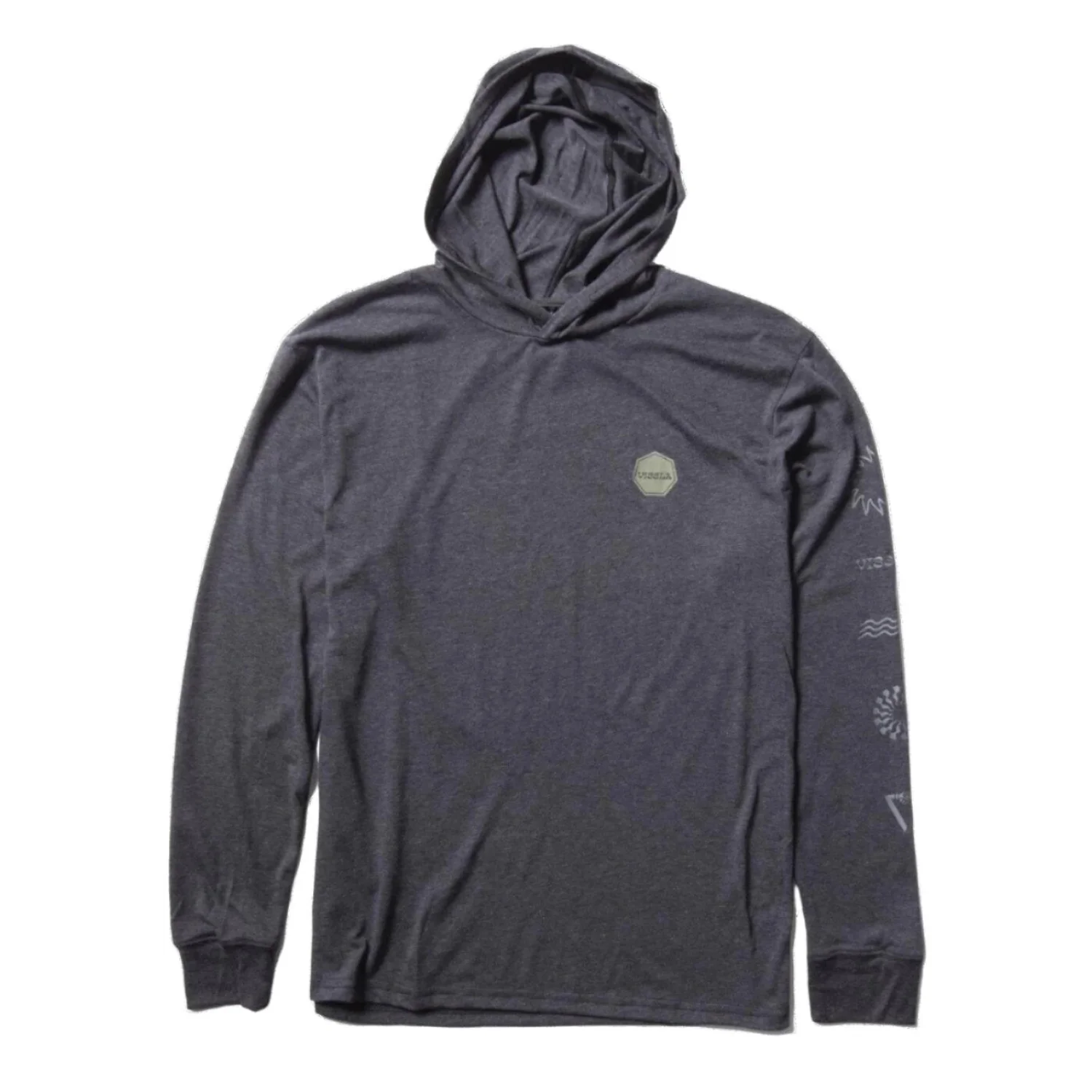 Vissla 01. MENS APPAREL - MENS LS SHIRTS - MENS LS ACTIVE Men's Lineup Comp Long Sleeve Performance Tee BLH BLACK HEATHER L